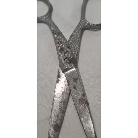 Vintage WISS USA Forged Steel Scissors 6” Hammered Handle Mid-Century - Picture 2 of 8